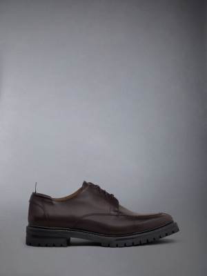 Thom Browne Classic Calf Commando Sole Apron Stitch Derby メンズ オックスフォードシューズ ブラウン | WEN28Y25577