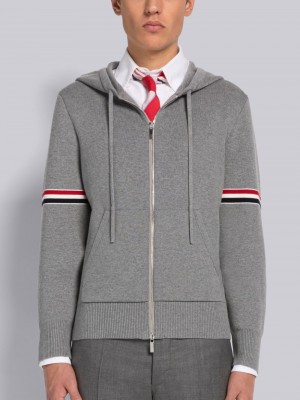 Thom Browne Cotton Milano Armband メンズ パーカー グレー | YMM37W48897