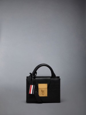 Thom Browne Pebble Grain Mini Mr. レディース トートバッグ 黒 | ROM26C34242