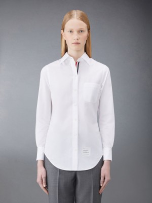 Thom Browne Poplin Classic レディース シャツ 白 | ASN62T96093