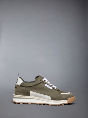 Thom Browne Tech Nylon Alumni メンズ スニーカー 緑 | NAY35B76742