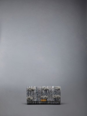 Thom Browne Tweed Crossbody Flap レディース 財布 グレー | XSI10Y08721