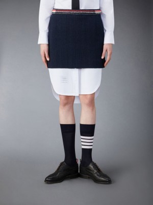 Thom Browne Tweed Mini レディース スカート 青 | NNE22F16391