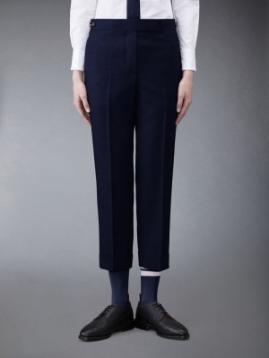 Thom Browne Twill Low Rise Slim レディース パンツ 青 | MWX63K45523
