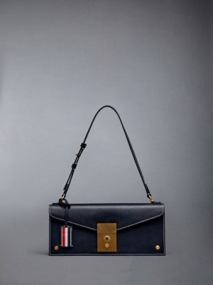 Thom Browne Vacchetta Leather Mrs.uette レディース クラッチバッグ 黒 | UJB95W77650
