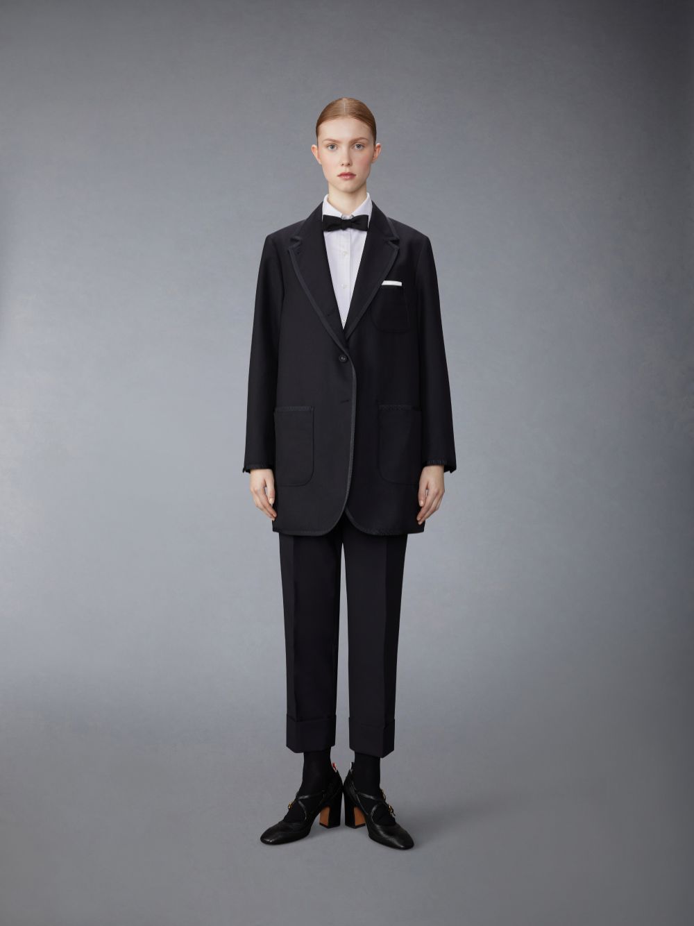 Thom Browne 3-Ply Mohair Oversized Sack Sport レディース コート 黒 | CPT50A67252