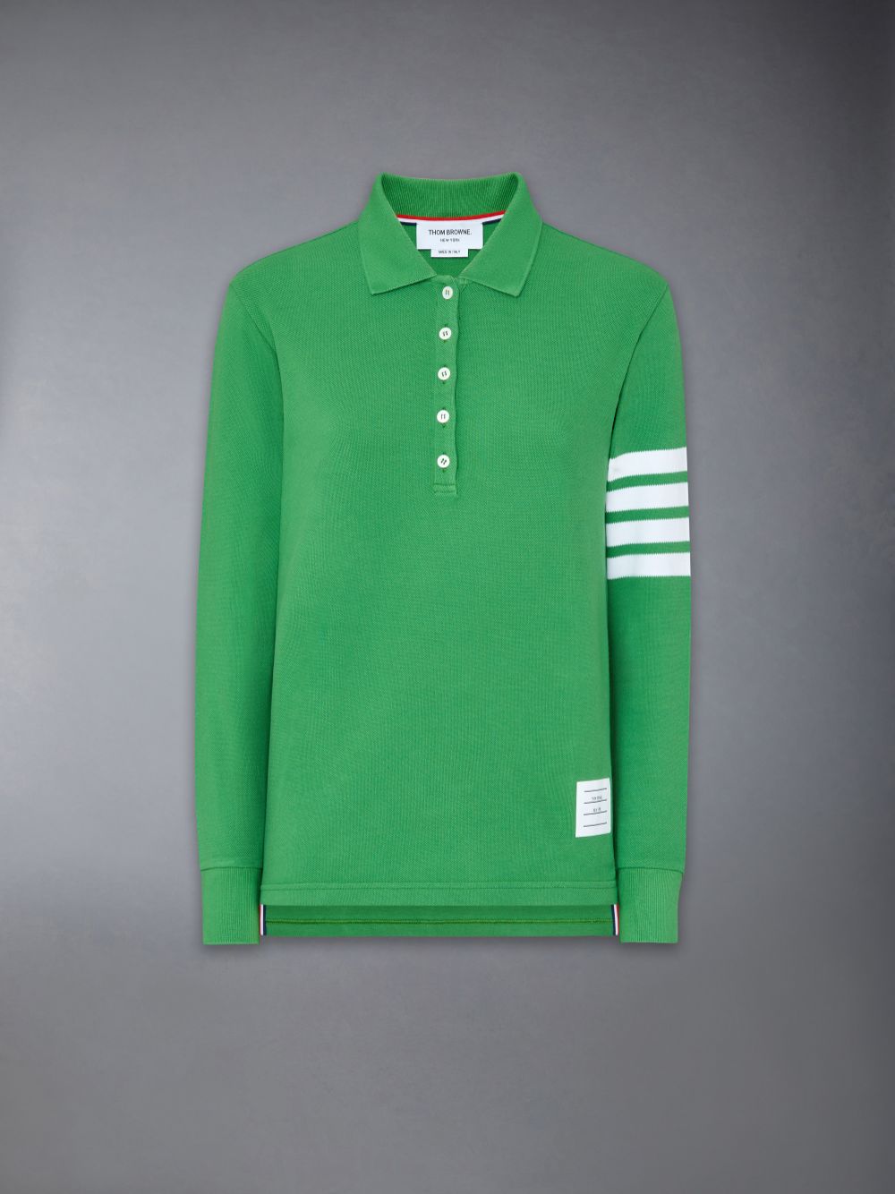 Thom Browne 4-Bar long-sleeved レディース ポロシャツ 緑 | AGX16U19522