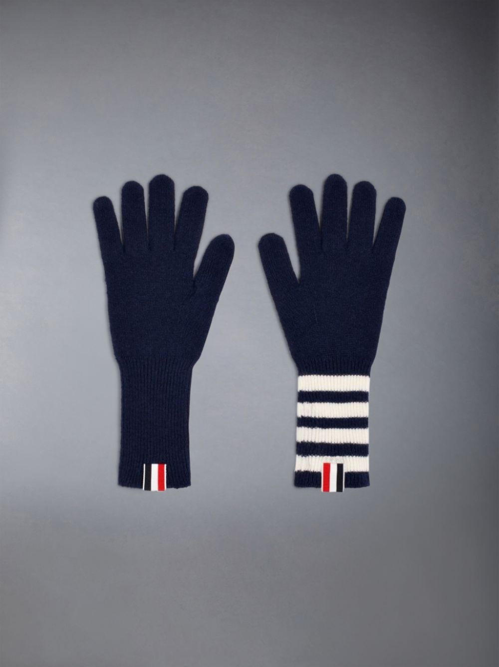Thom Browne 4 Bar cashmere メンズ グローブ 青 | ANY34M74653