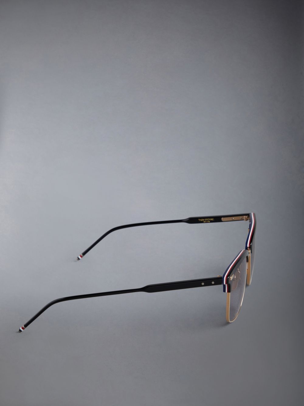Thom Browne Acetate And Titanium Rectangular メンズ サングラス 黒 | UMI91F58482