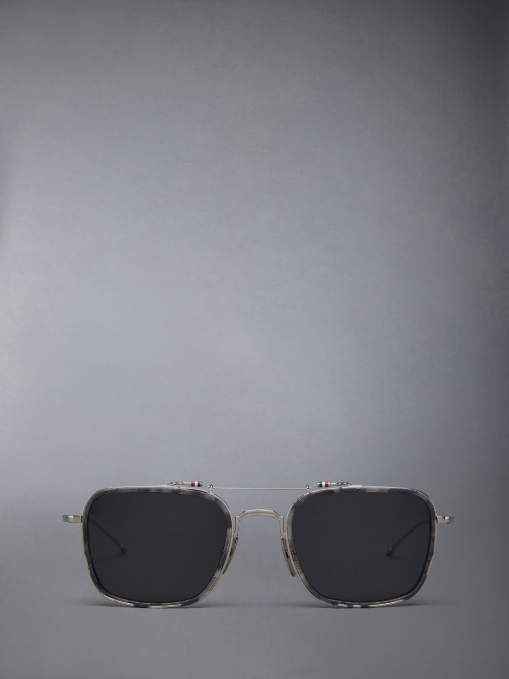 Thom Browne Acetate And Titanium Rectangular Aviator レディース サングラス グレー | QIH28R97470