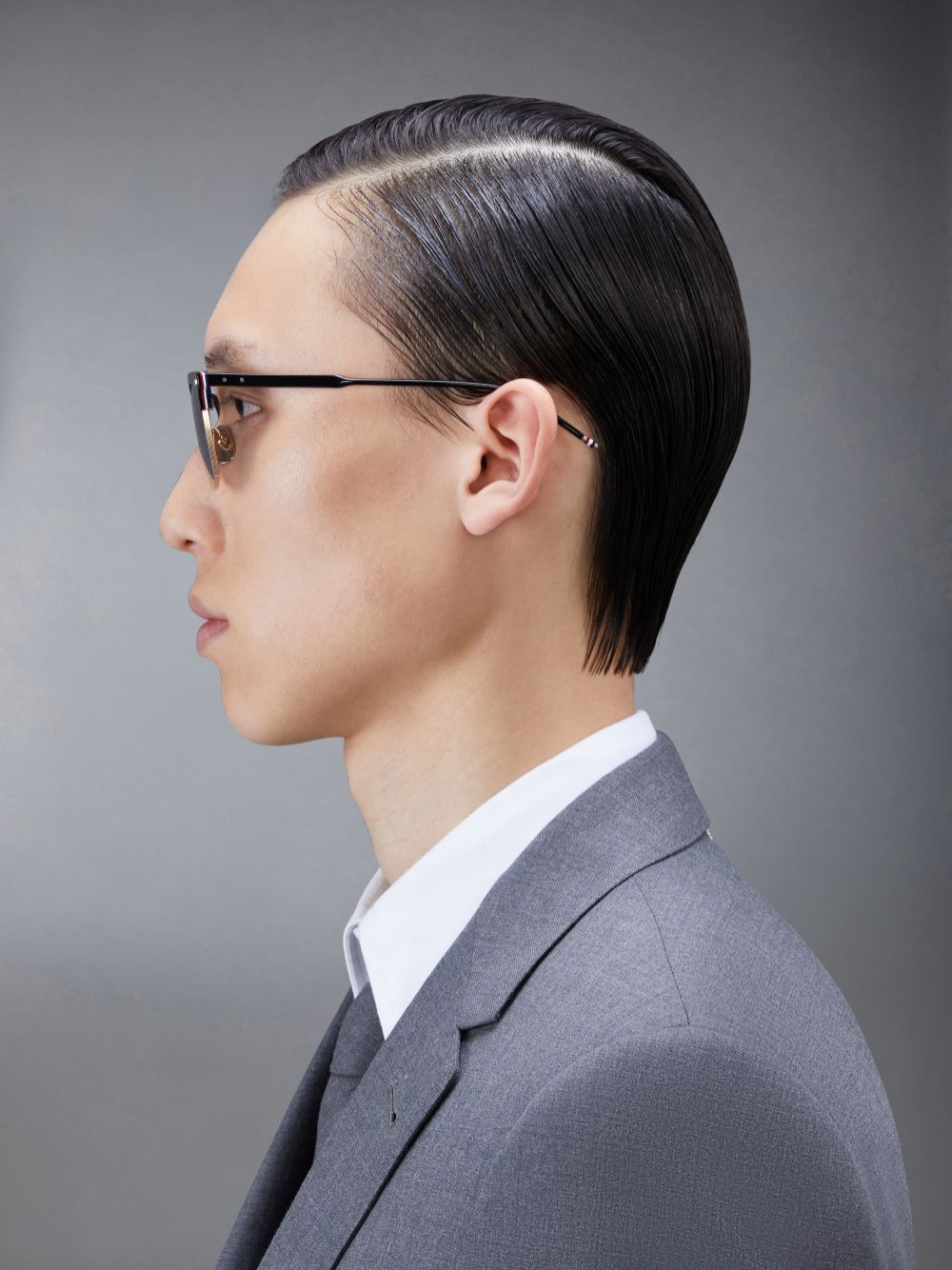 Thom Browne Acetate And Titanium Rectangular レディース サングラス 黒 | HTG07V89129