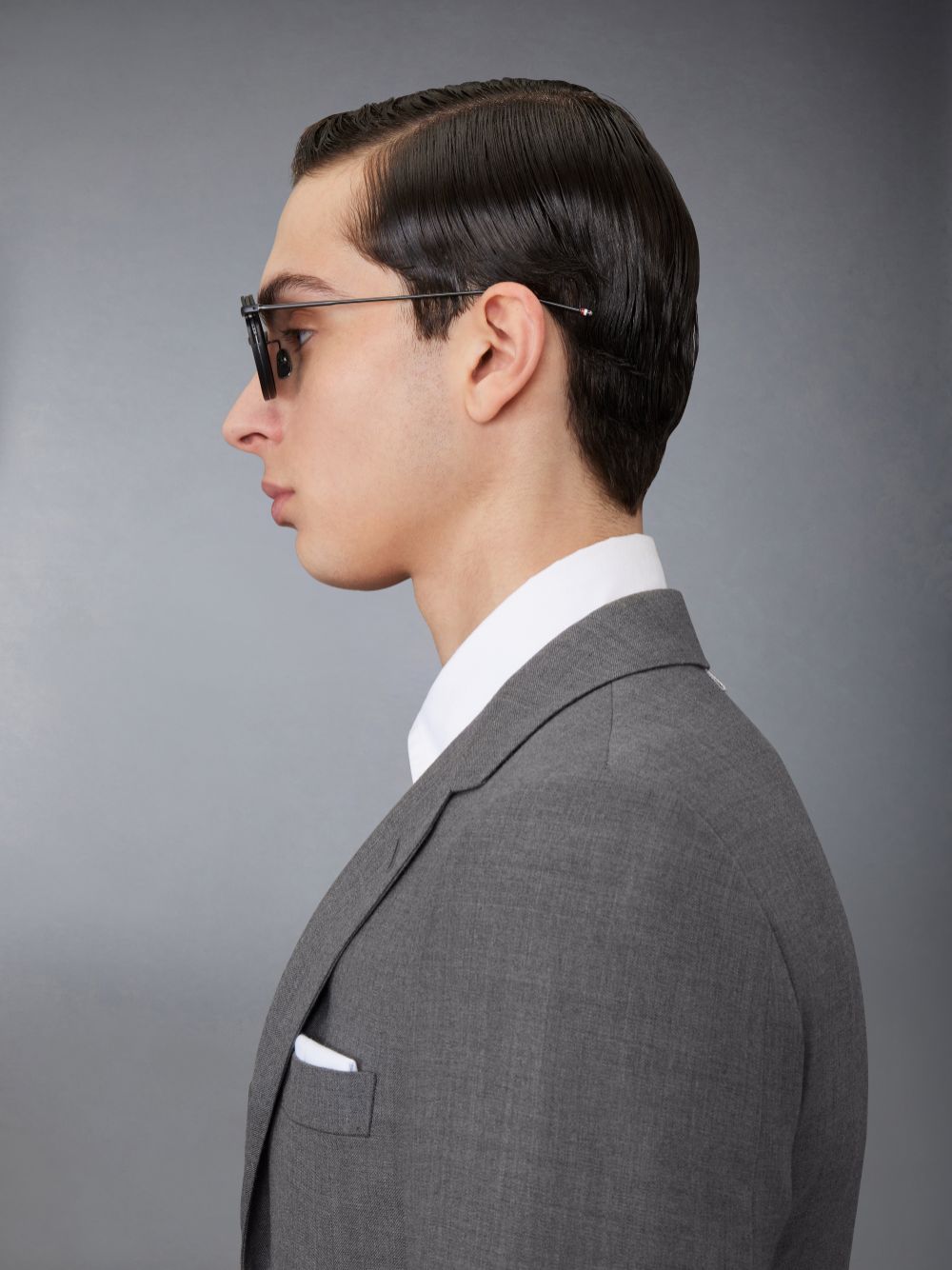 Thom Browne Acetate And Titanium Round レディース サングラス 黒 | TJD78M51158