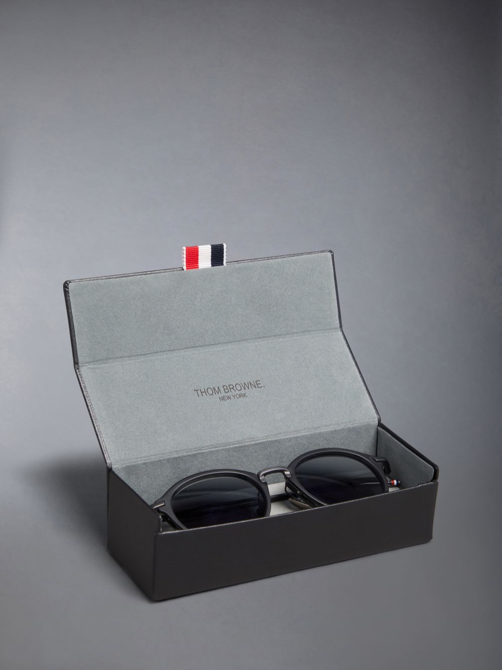 Thom Browne Acetate And Titanium Round レディース サングラス 黒 | TJD78M51158