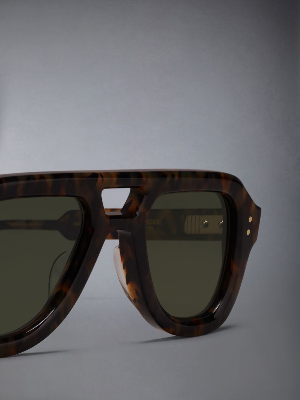 Thom Browne Acetate Aviator メンズ サングラス 暗ブラウン | JJO79S23264