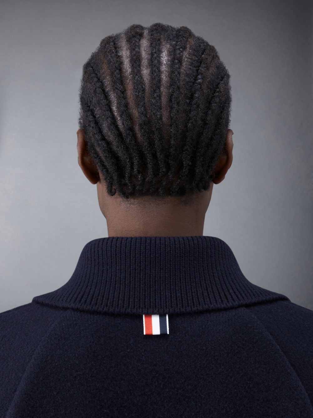 Thom Browne Boiled Wool Milano 4-Bar Cropped Car レディース コート 青 | DMW78I09029