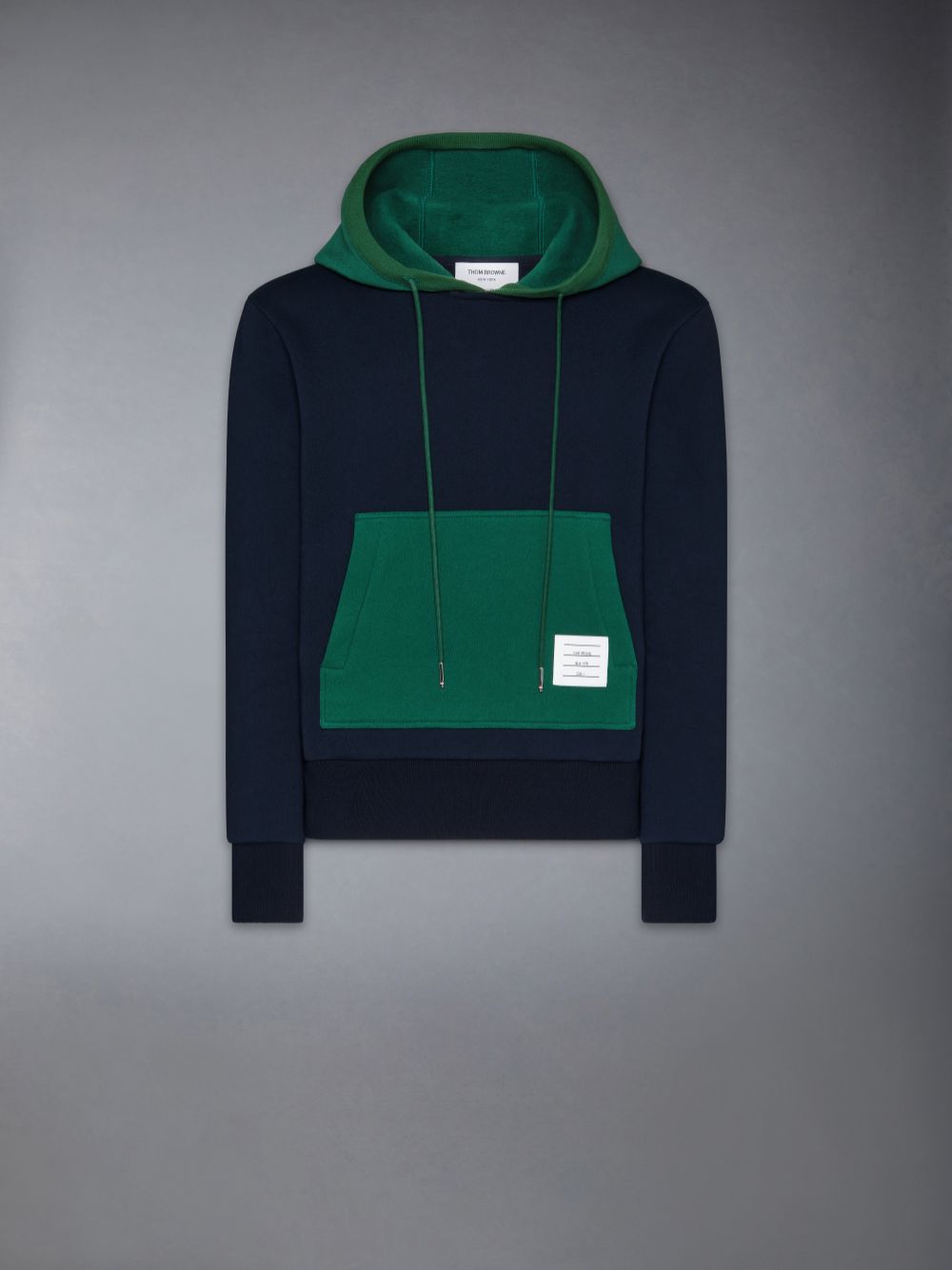 Thom Browne Brushed Color Blocked Hoodie メンズ プルオーバー 青 | BTP47E75876