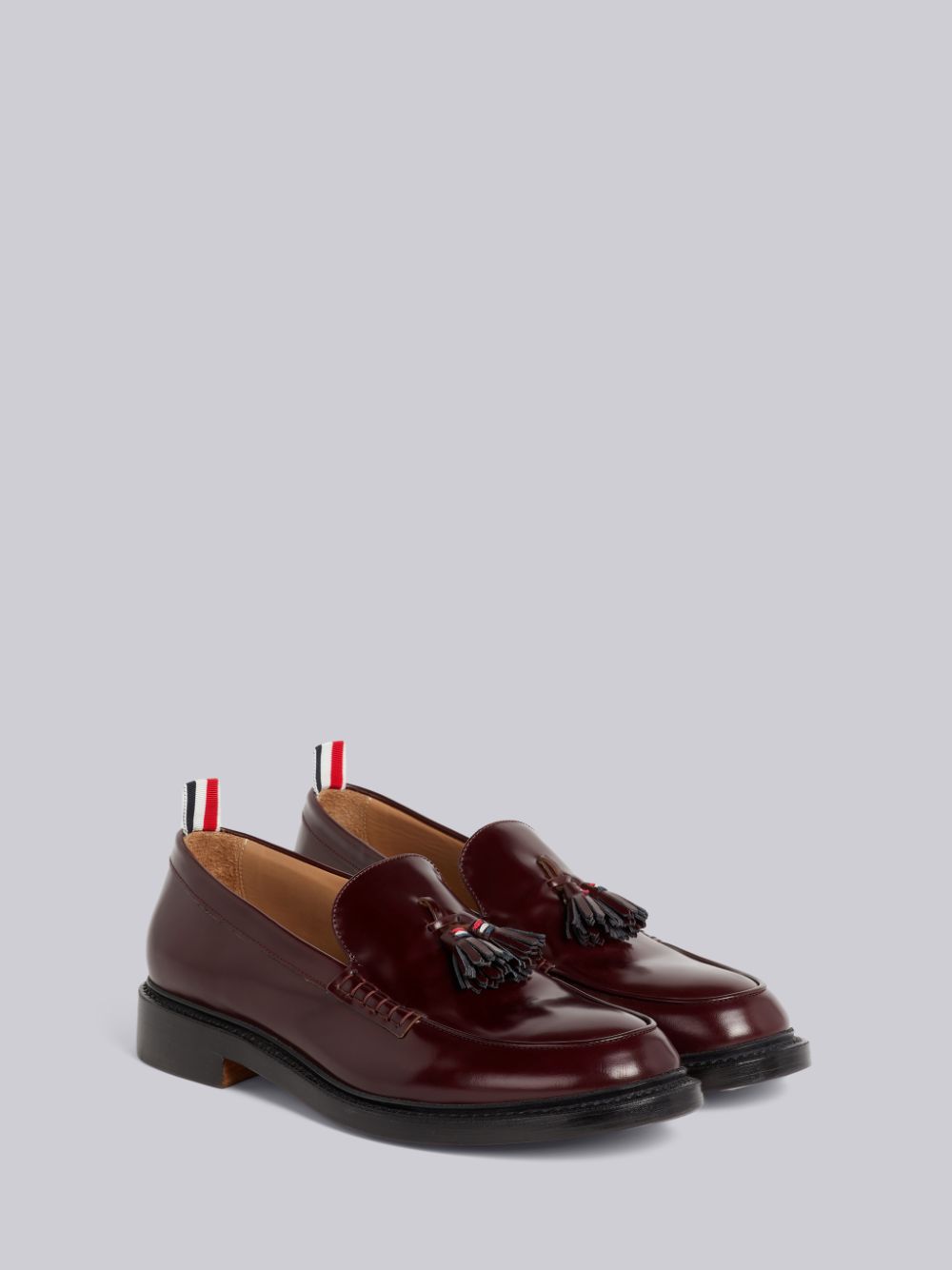 Thom Browne Burgundy Calf Leather Tassel メンズ ローファー 赤 | SNE12L12946