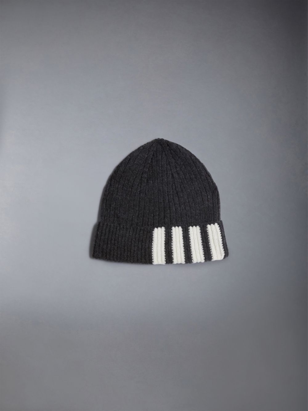 Thom Browne CASHMERE RIB 4-BAR メンズ ビーニー グレー | AZH84B56838