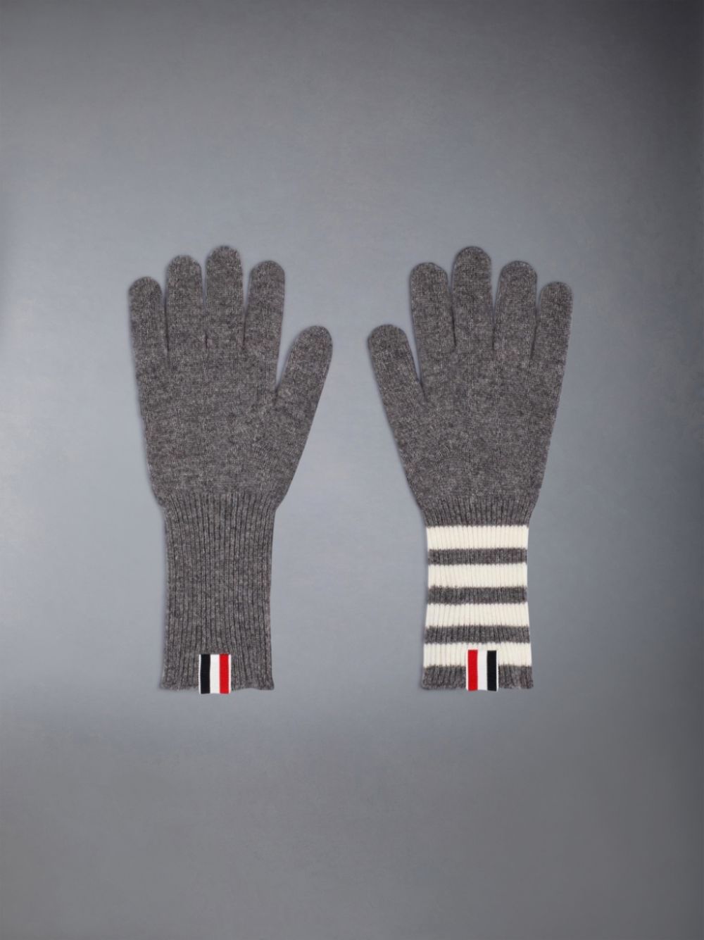 Thom Browne CASHMERE RIB 4-BAR レディース グローブ グレー | HVV19R76711