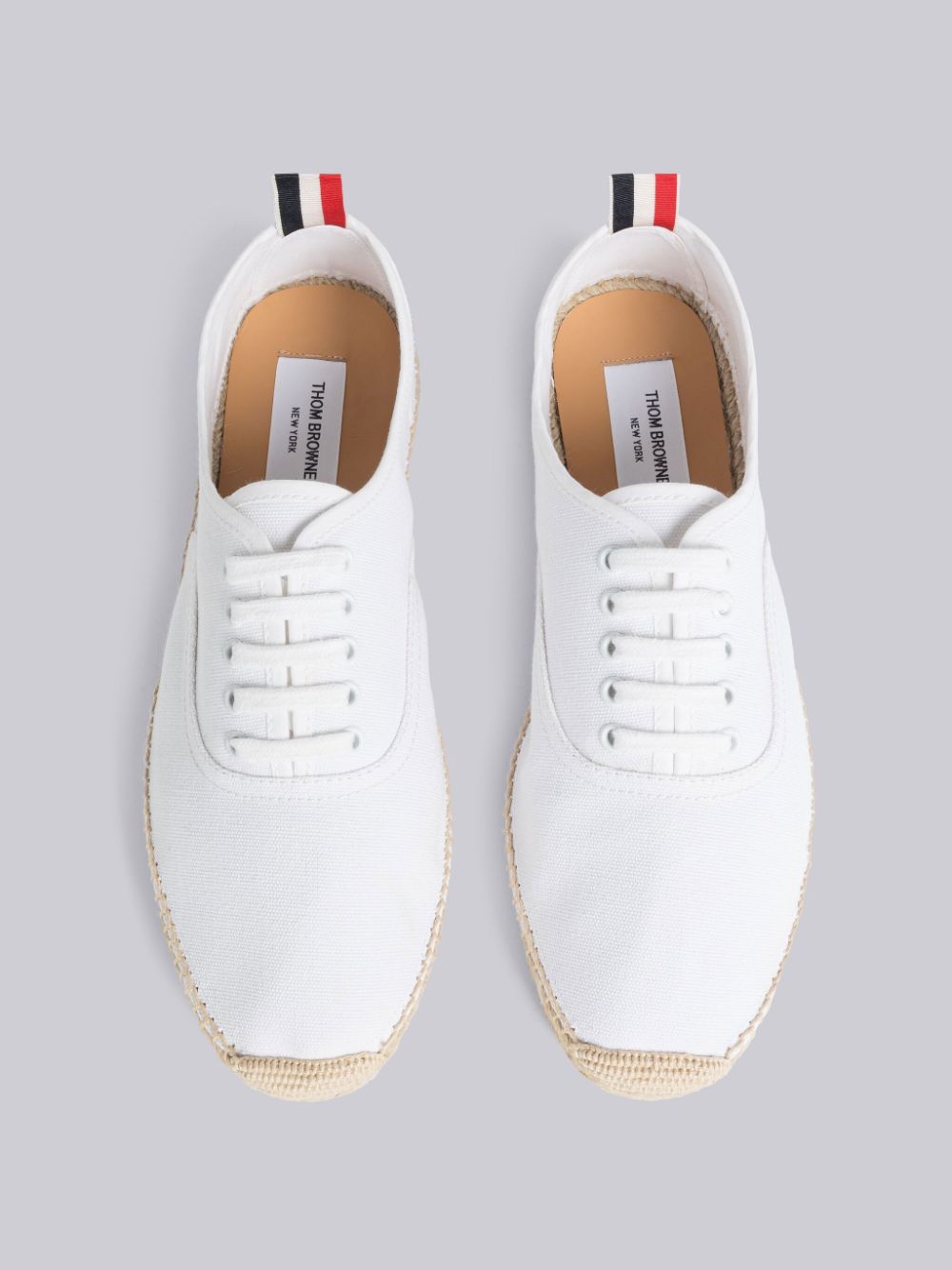 Thom Browne Canvas Espadrille Heritage メンズ スニーカー 白 | SSD09E13595