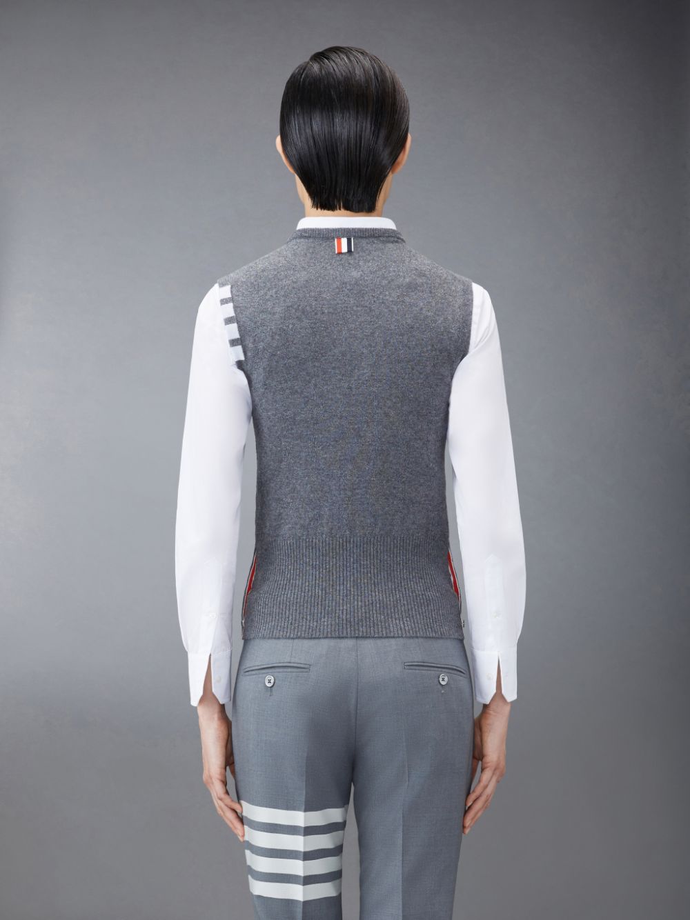Thom Browne Cashmere 4-Bar Classic Shell Top レディース ベスト グレー | VVG91Z12662