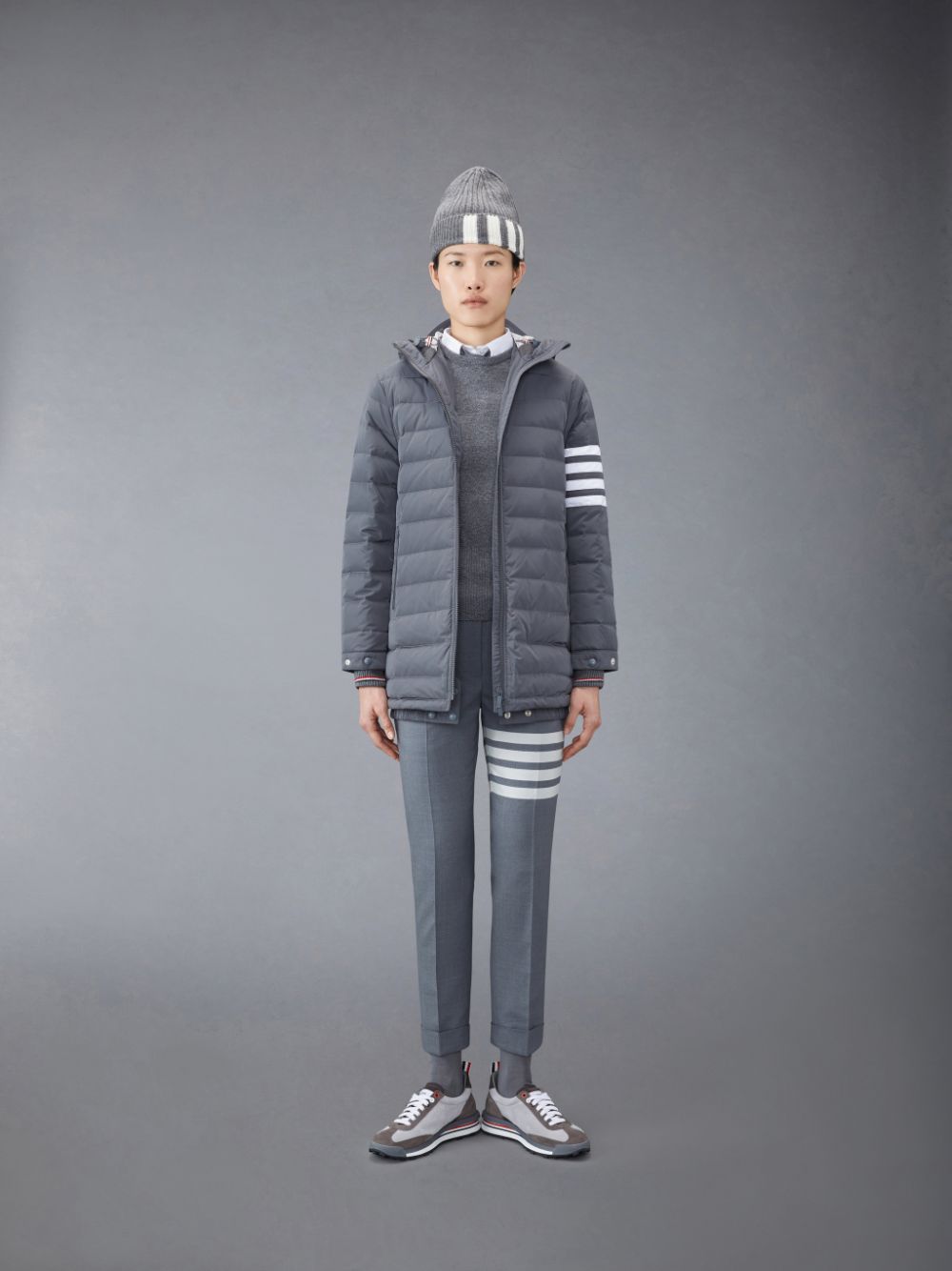 Thom Browne Cashmere 4-Bar Classic Shell Top レディース ベスト グレー | VVG91Z12662