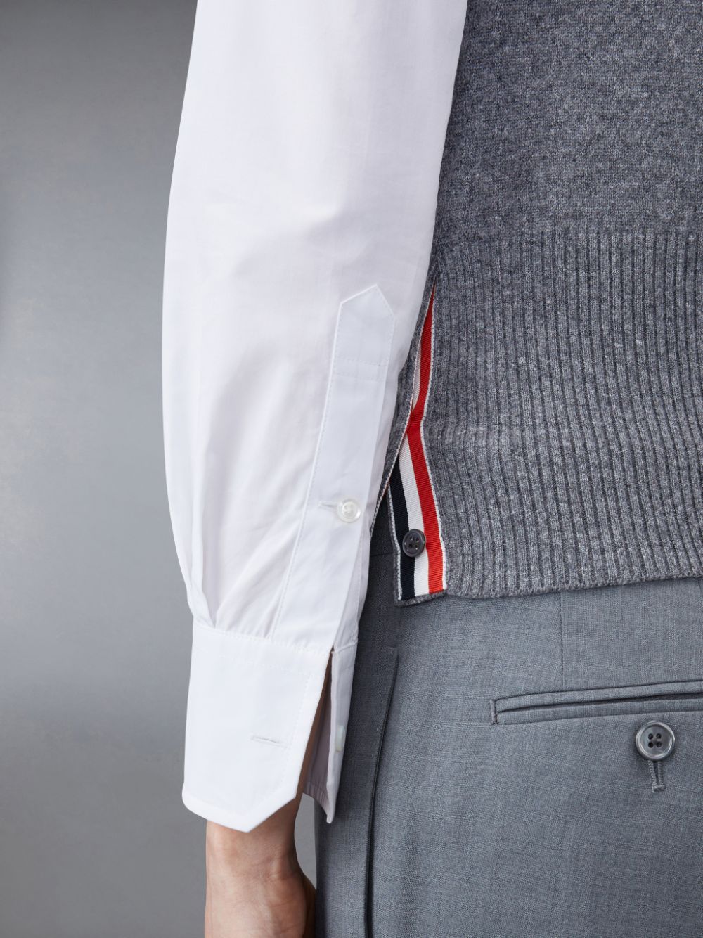 Thom Browne Cashmere 4-Bar Classic Shell Top レディース ベスト グレー | VVG91Z12662