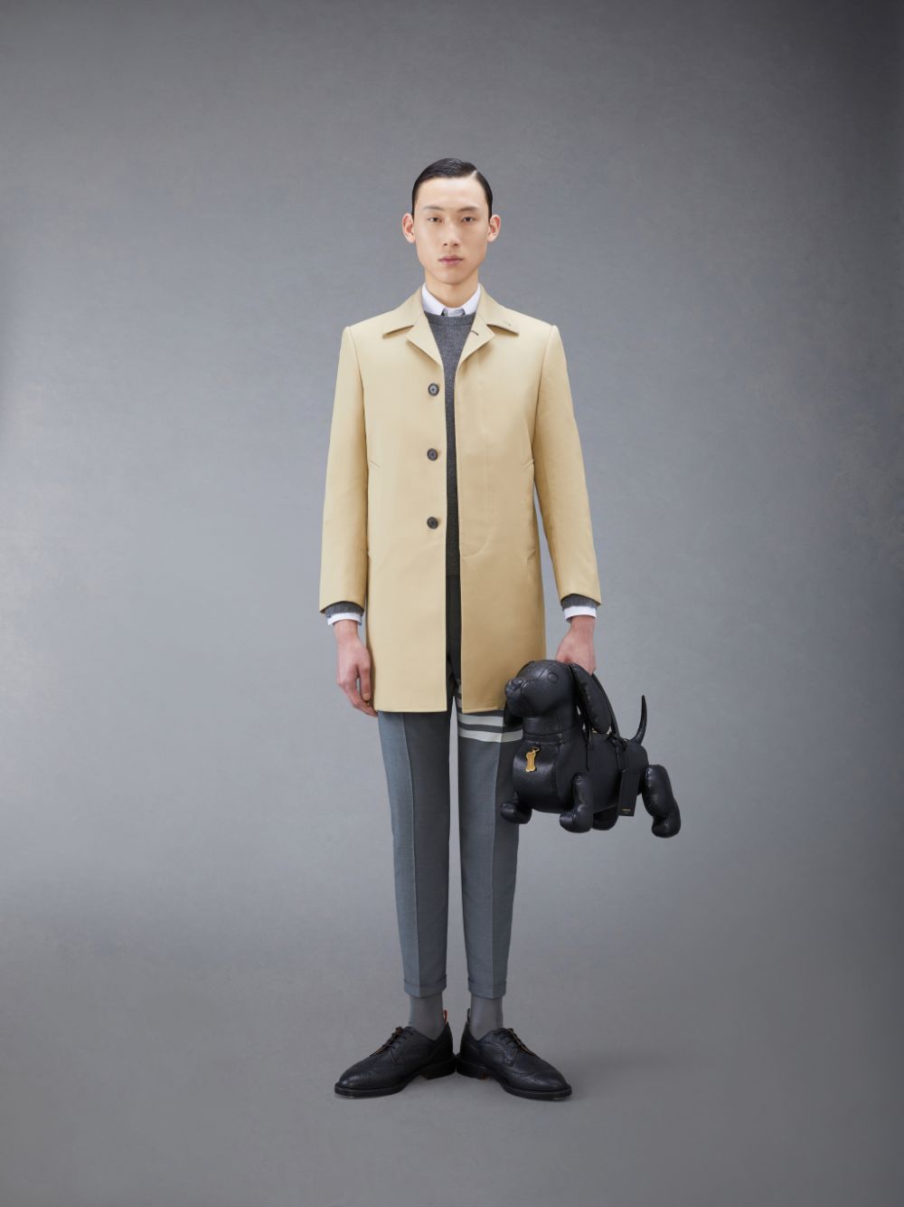Thom Browne Cashmere 4-Bar Classic メンズ プルオーバー グレー | JIN62A43432