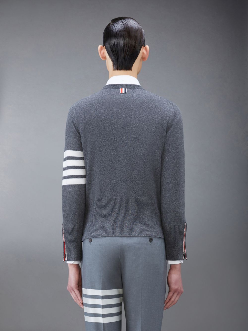 Thom Browne Cashmere 4-Bar Classic メンズ プルオーバー グレー | MBY33M68238