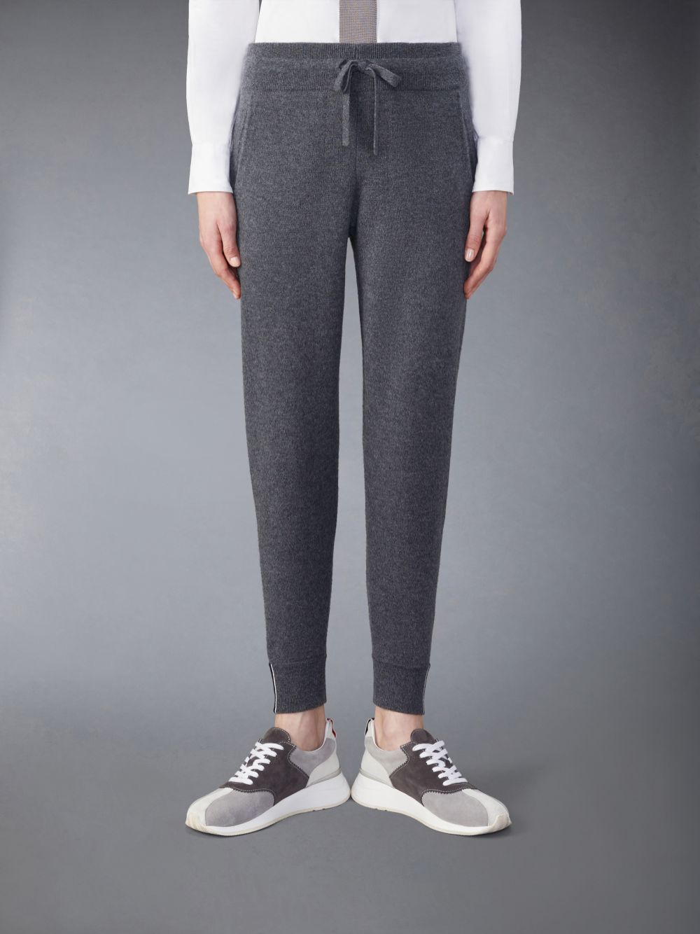 Thom Browne Cashmere Jacquard レディース スウェットパンツ グレー | NCP34D96584