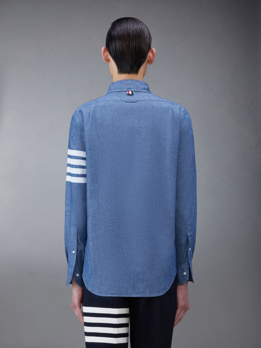 Thom Browne Chambray 4-Bar メンズ シャツ 青 | GZC38P67484