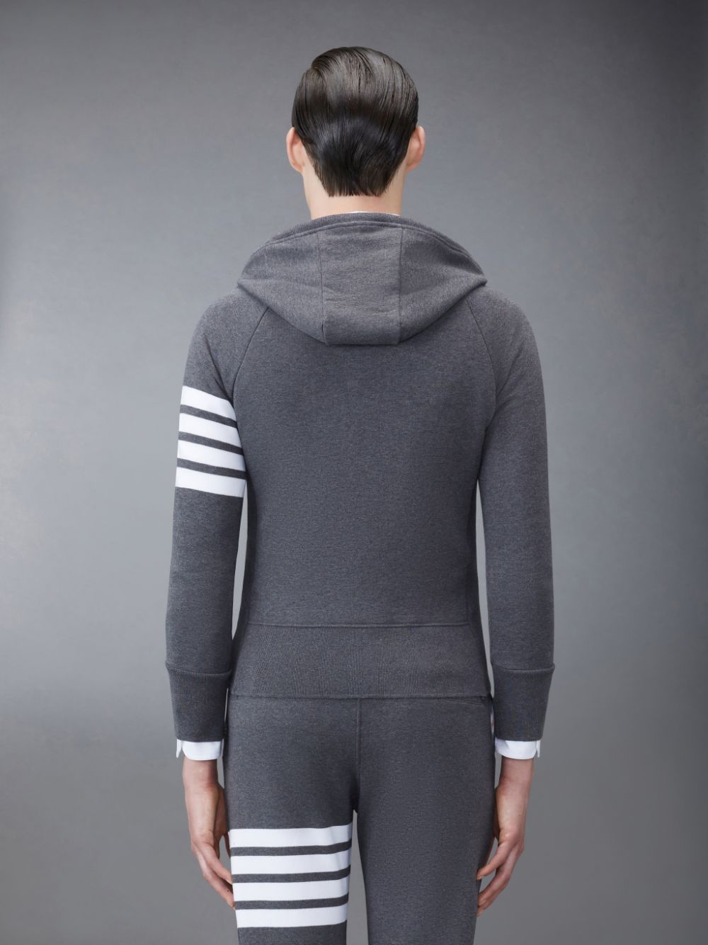 Thom Browne Classic Loopback 4-Bar Full Zip メンズ パーカー グレー | JKF44V87991