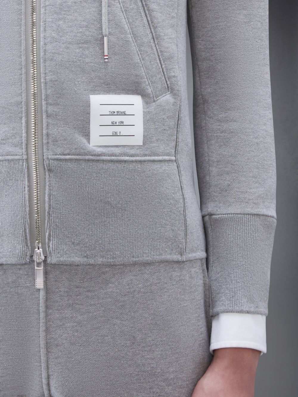 Thom Browne Classic Loopback 4-Bar Full Zip メンズ パーカー グレー | VYV54G16345