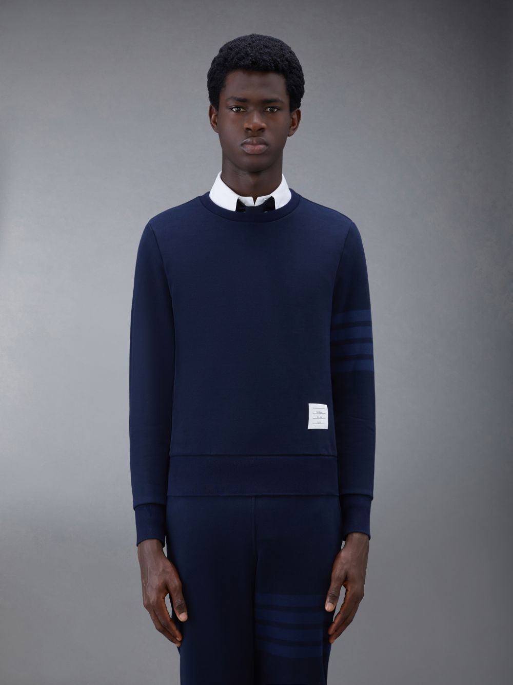 Thom Browne Classic Loopback 4-Bar Relaxed メンズ スウェットシャツ 青 | ZSO84C46075