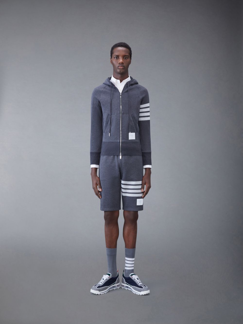 Thom Browne Classic Loopback 4-Bar メンズ スウェットショーツ グレー | ESN51D80028