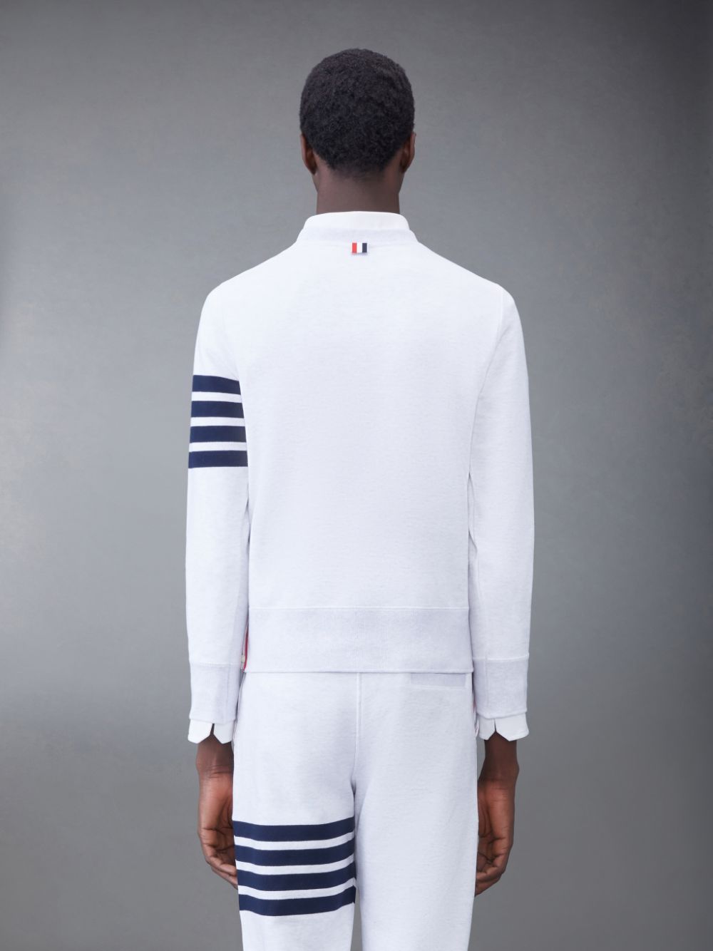 Thom Browne Classic Loopback 4-Bar メンズ スウェットシャツ 白 | LZB48R38707