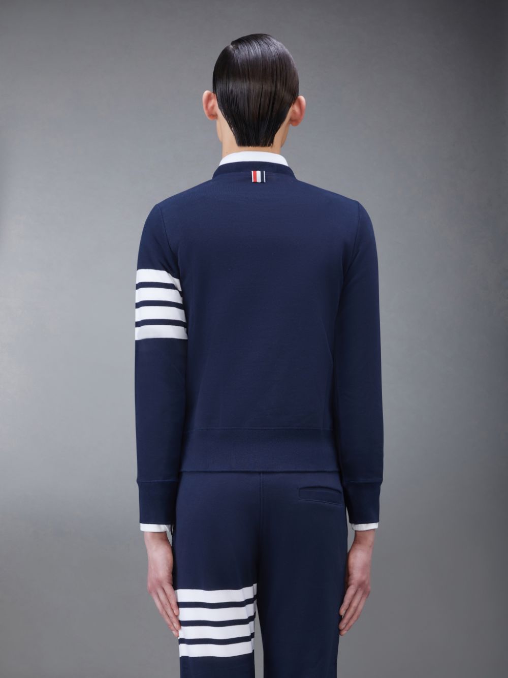 Thom Browne Classic Loopback 4-Bar メンズ スウェットシャツ 青 | NUE41O62610