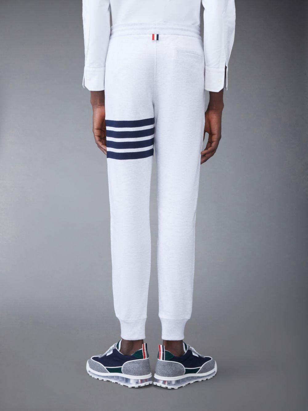 Thom Browne Classic Loopback 4-Bar メンズ スウェットパンツ 白 | SAJ58V67897