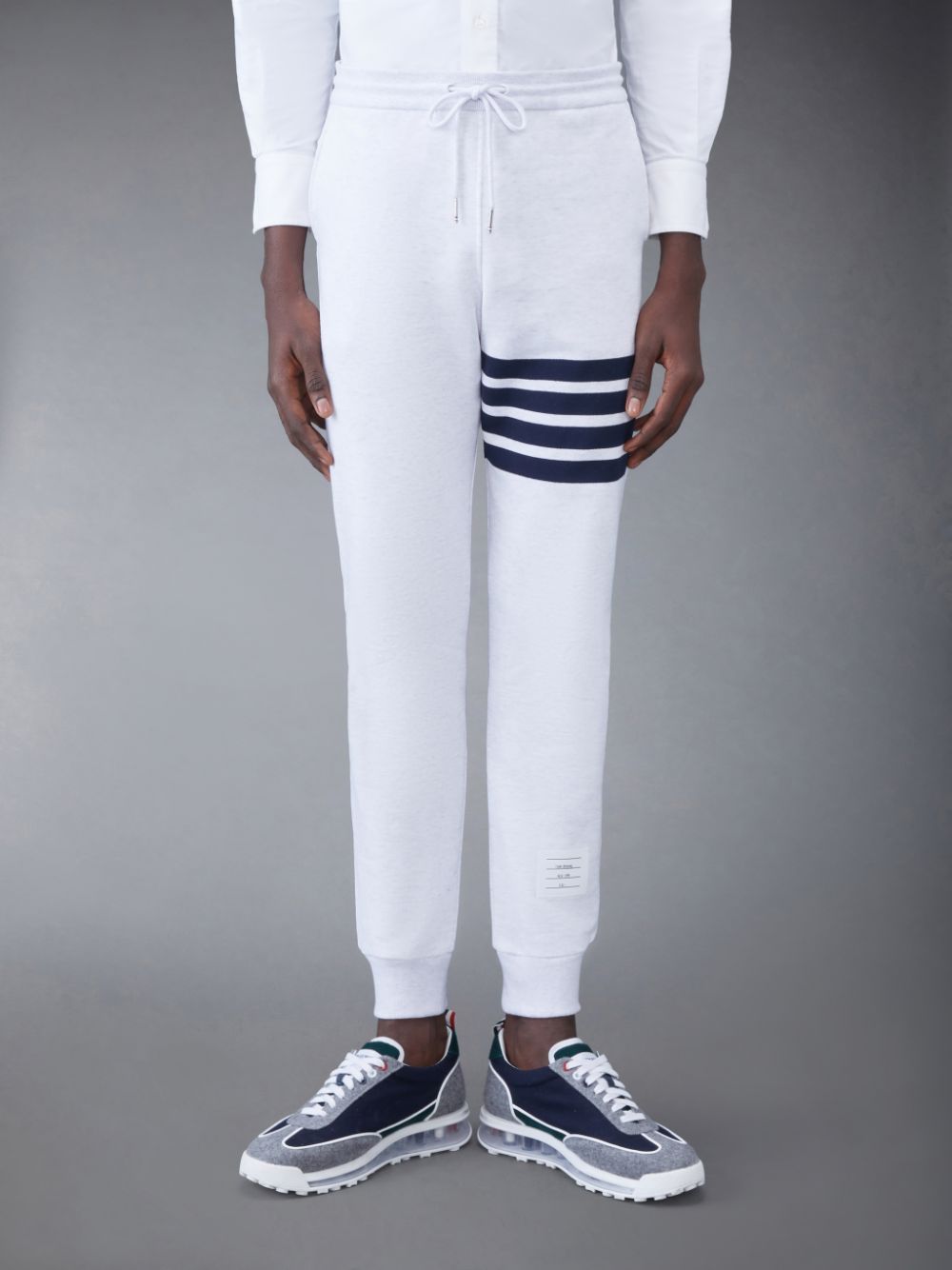 Thom Browne Classic Loopback 4-Bar メンズ スウェットパンツ 白 | SAJ58V67897
