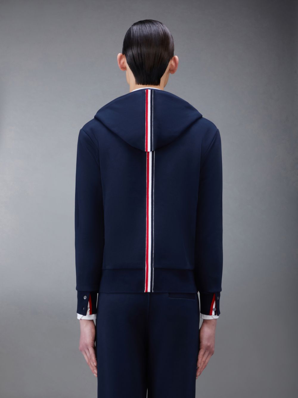 Thom Browne Classic Loopback Full Zip メンズ パーカー 青 | NUZ57B56398