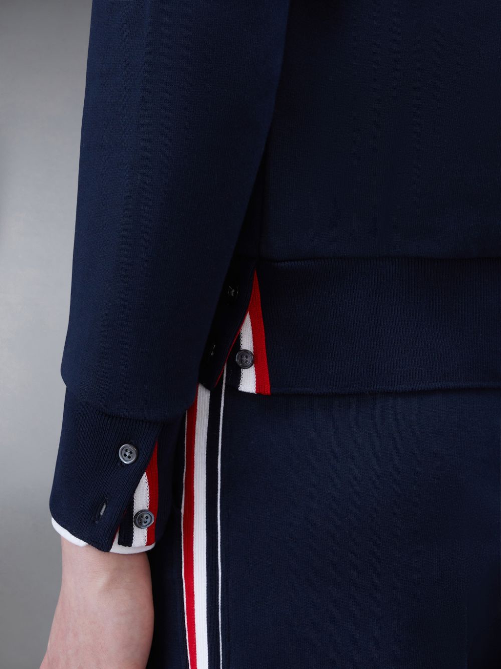 Thom Browne Classic Loopback Full Zip メンズ パーカー 青 | NUZ57B56398