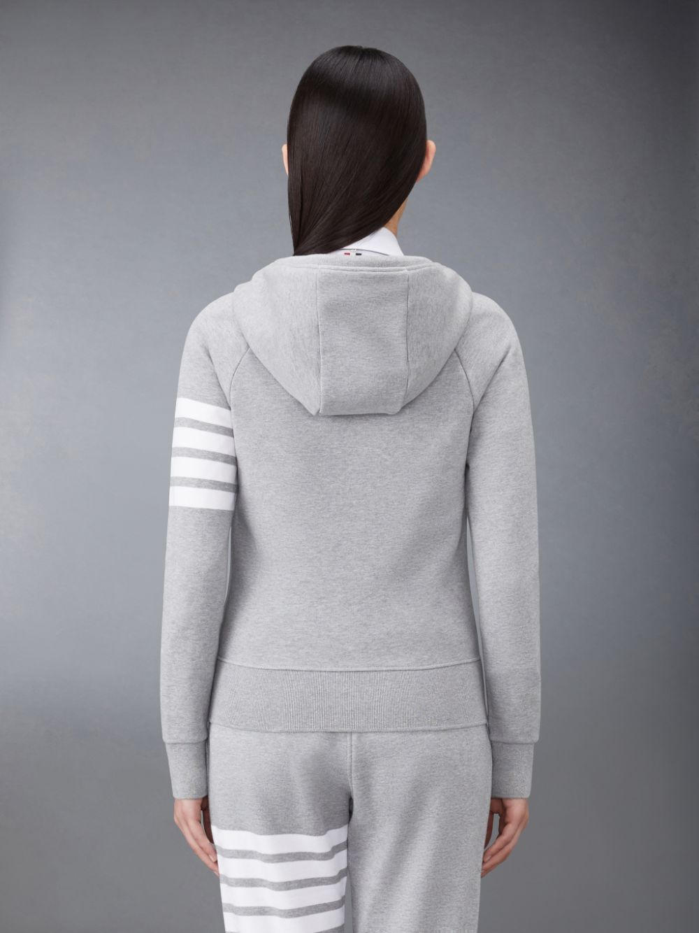 Thom Browne Classic Loopback Full Zip レディース パーカー グレー | IJE25V21459
