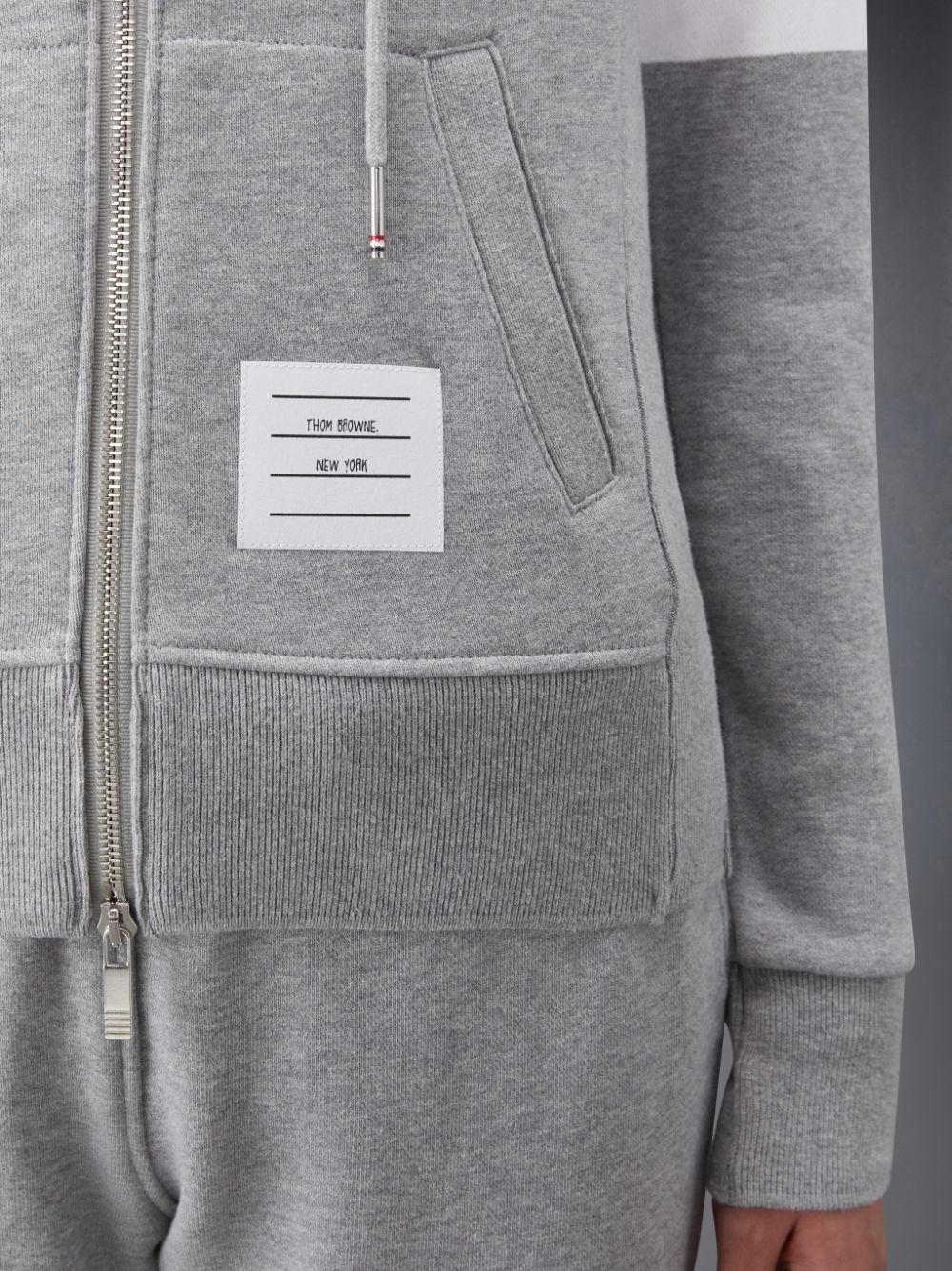 Thom Browne Classic Loopback Full Zip レディース パーカー グレー | IJE25V21459