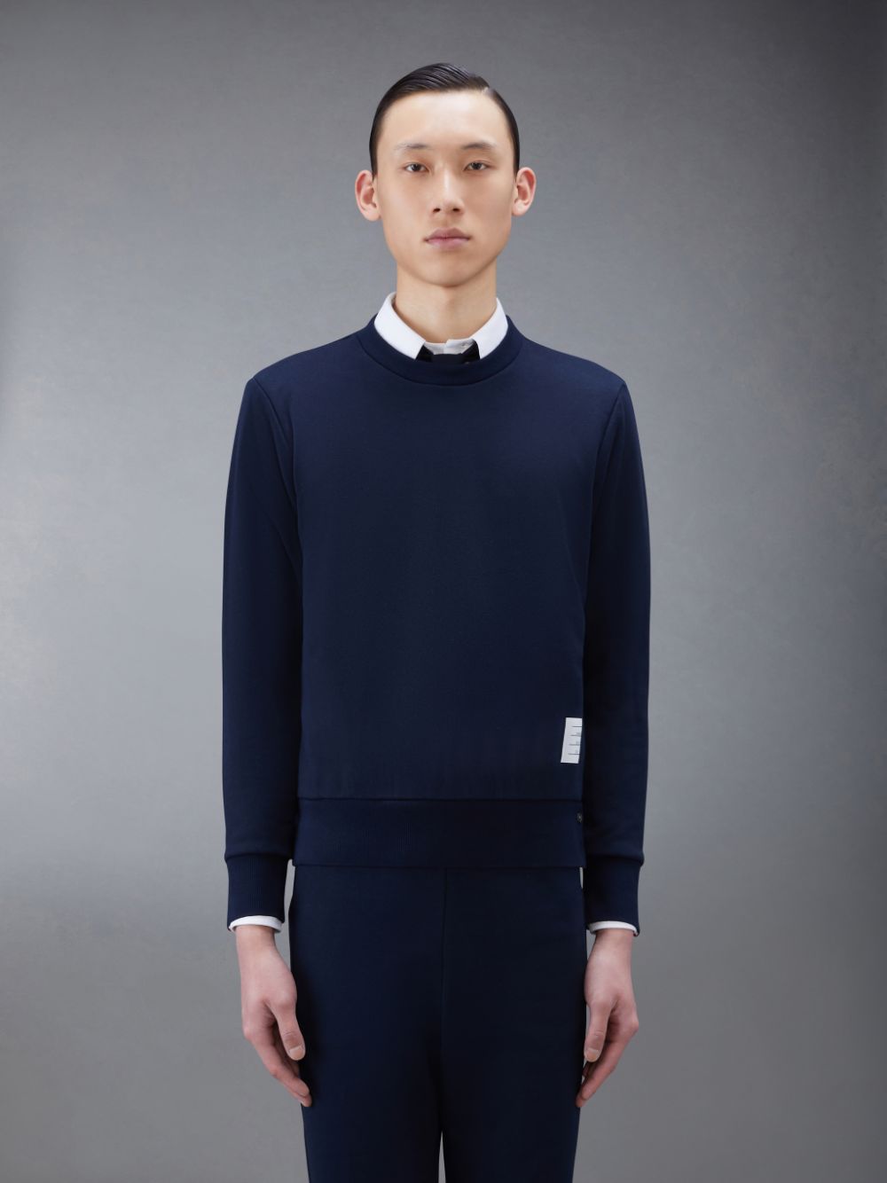 Thom Browne Classic Loopback Stripe メンズ プルオーバー 青 | XLQ71Y62312