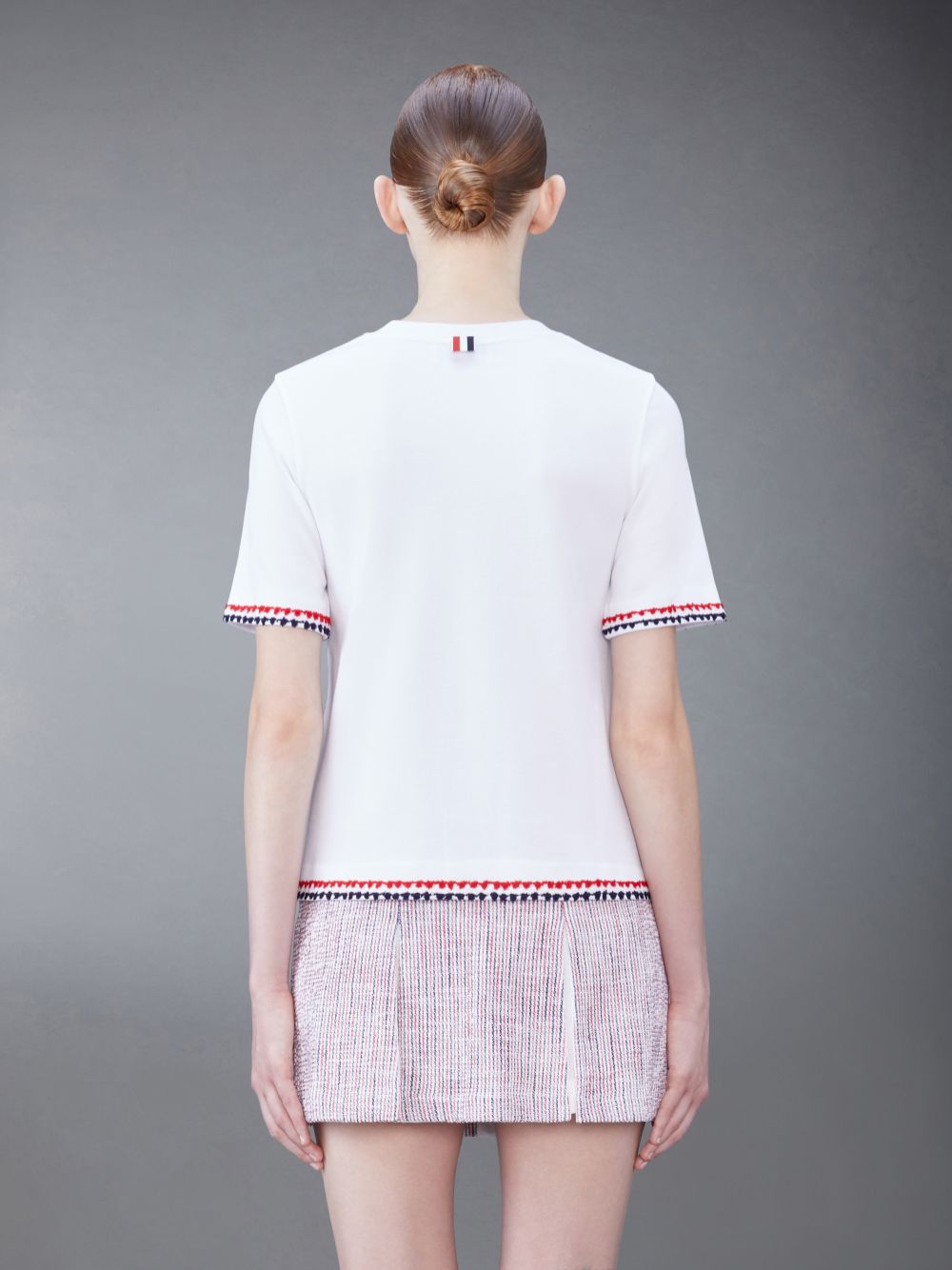 Thom Browne Classic Pique Short Sleeve レディース Tシャツ 白 | GQK82P06773