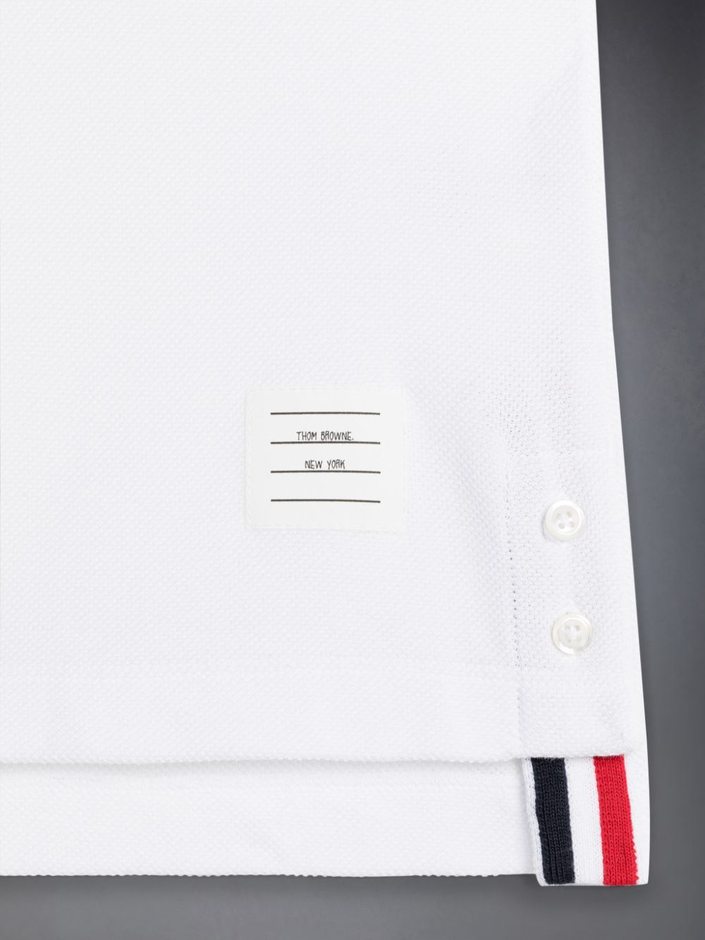 Thom Browne Classic Pique ボーイ ポロシャツ 白 | JFE22F87769