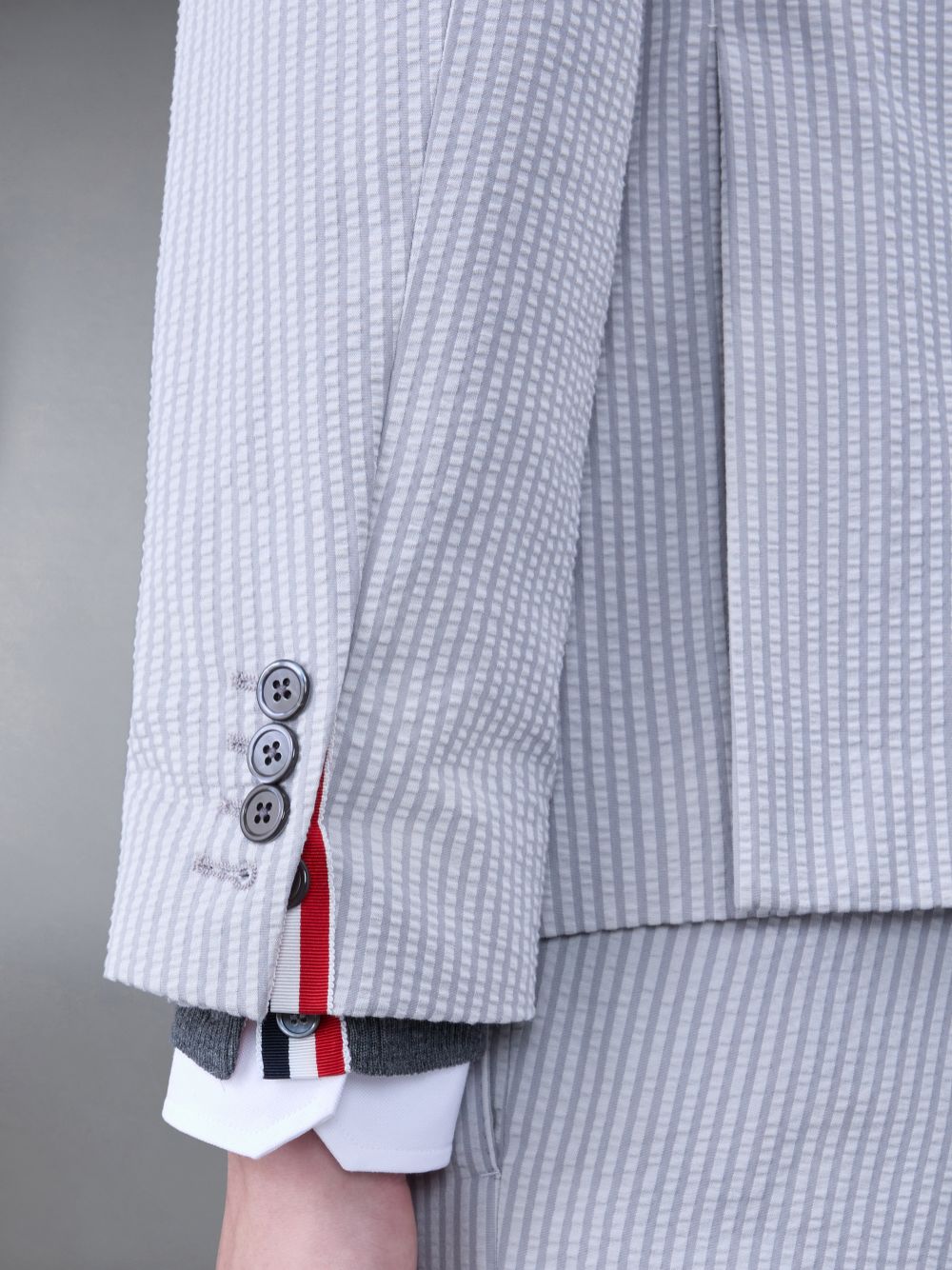 Thom Browne Classic Seersucker Sport メンズ コート グレー | IAG08C32555