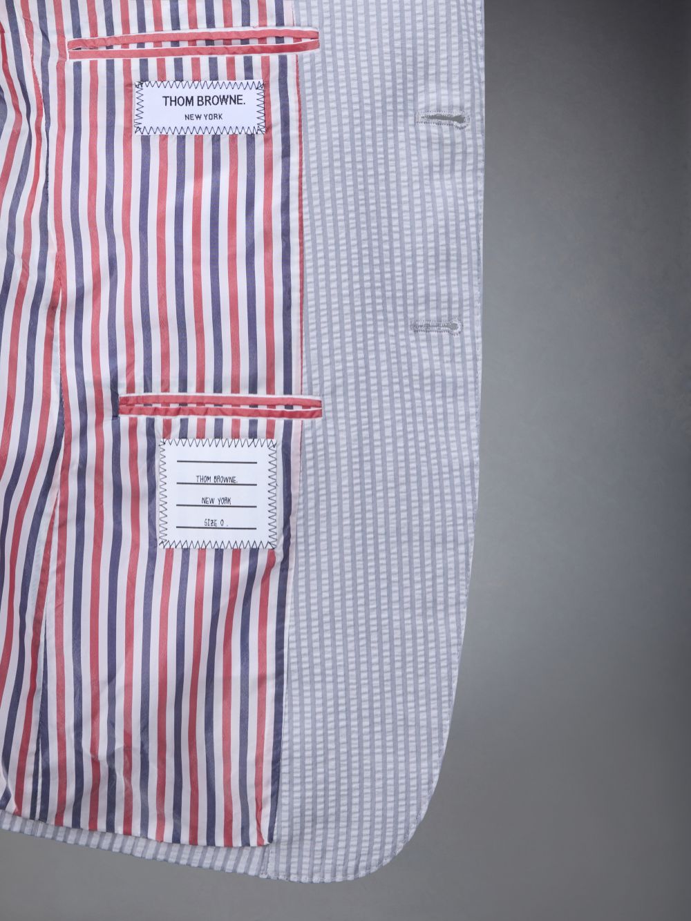 Thom Browne Classic Seersucker Sport メンズ コート グレー | IAG08C32555