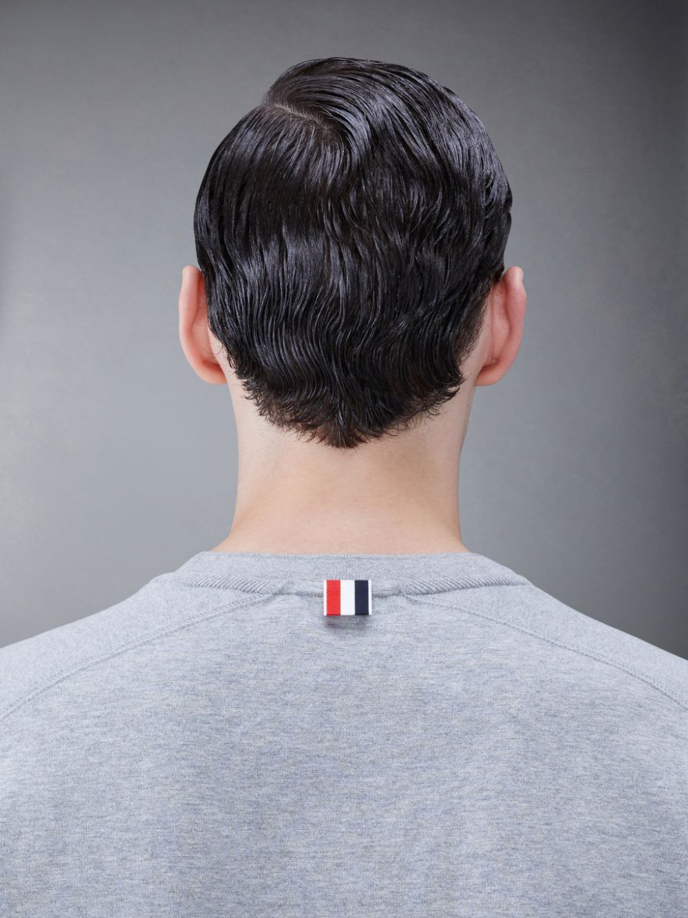 Thom Browne Cotton 4-Bar Short Sleeve メンズ Tシャツ グレー | MAC77H30367