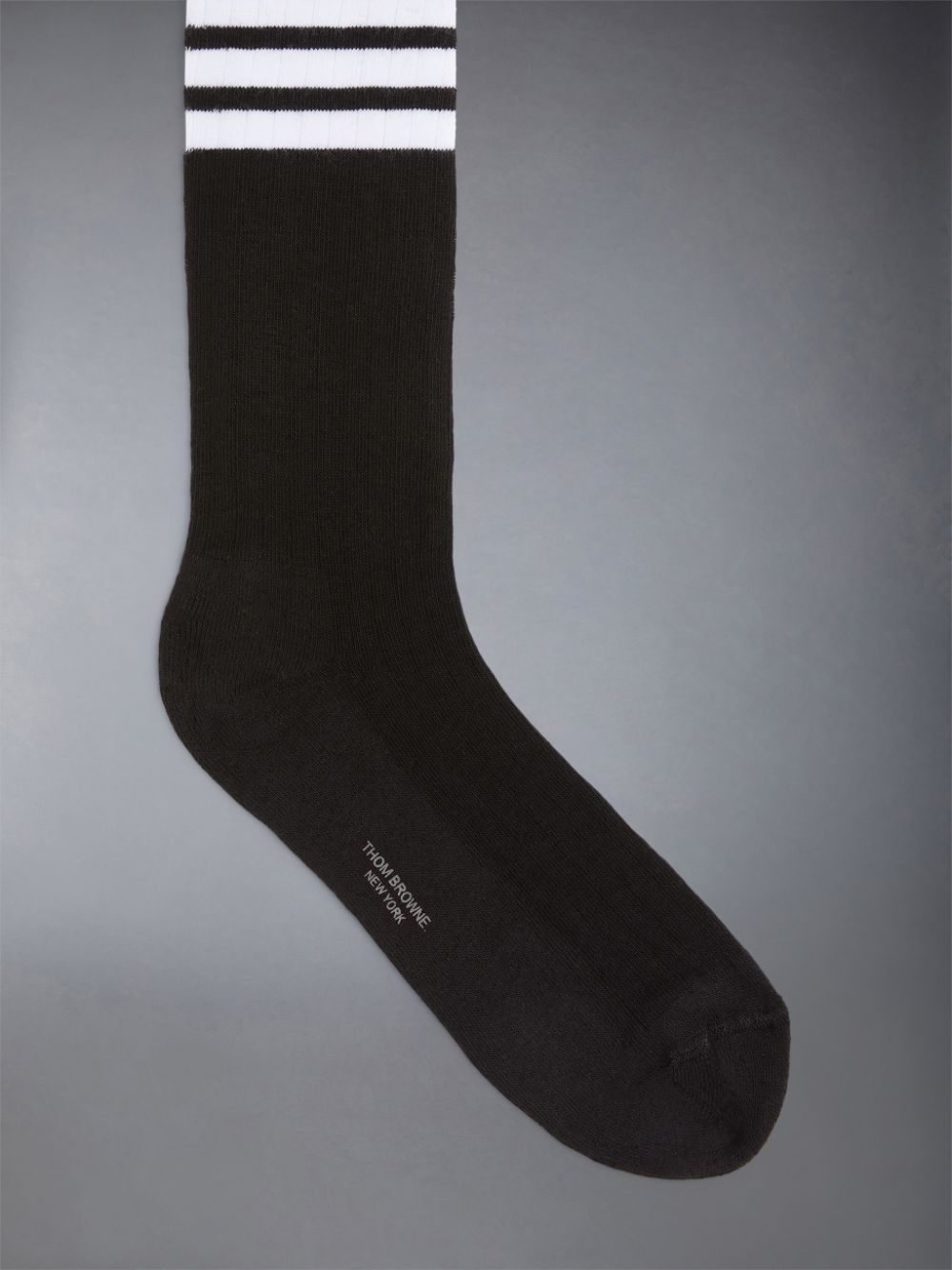 Thom Browne Cotton Athletic Mid-calf 4-Bar メンズ ソックス 黒 | GHO02A60793